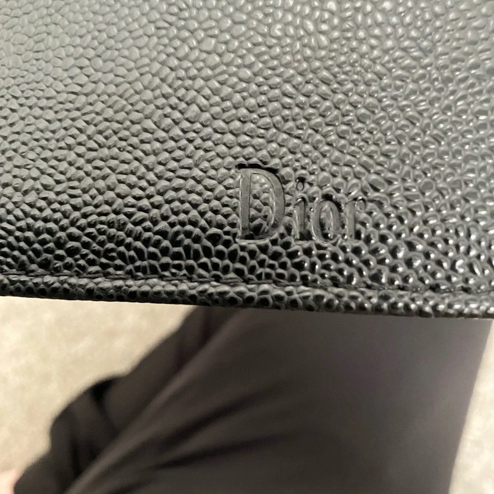 25cm 2.55 c d lady black genuine leather embossed chain handbag - Picture 8 of 10